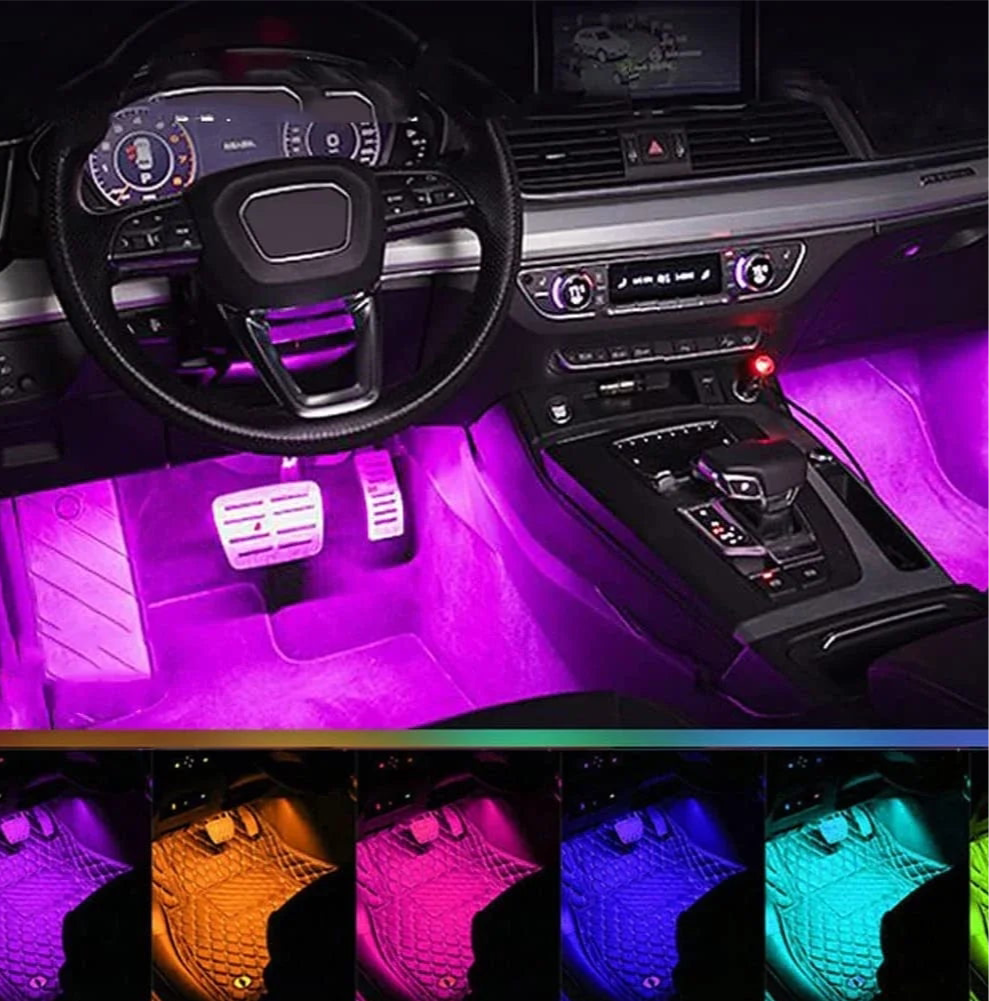 Wireless LED Car Interior Lights – USB Rechargeable Neon Accent Light