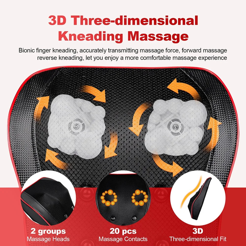 Ergonomic Car Massage Pillow – Ultimate Comfort for Long Drives!