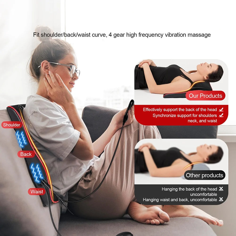 Ergonomic Car Massage Pillow – Ultimate Comfort for Long Drives!