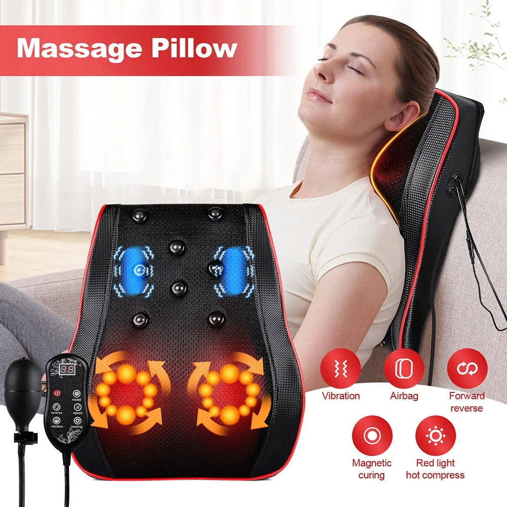 Ergonomic Car Massage Pillow – Ultimate Comfort for Long Drives!